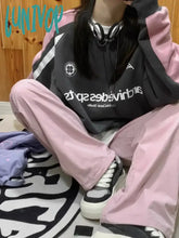 Lunivop Vintage Streetwear Sweatshirt Women American Retro Grunge Kpop Aesthetic Pullover Korean