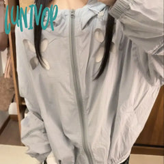 Lunivop Vintage Windbreakers Jacket Women Korean Fashion Summer Preppy Style Jackets Harajuku