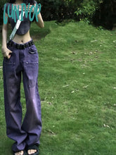 Lunivop Woman Aesthetics Jeans American Style Denim Gyaru Pants High Street Tide Vintage