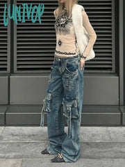 Lunivop Woman All-Match Y2K High Street Kpop Aesthetics New Trend Streetwear Multiple Pockets