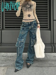 Lunivop Woman All-Match Y2K High Street Kpop Aesthetics New Trend Streetwear Multiple Pockets