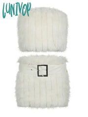 Lunivop Woman Clubwear Camisole Hot Tube Sexy Top Gyaru Outfits American Style 2 Piece French