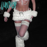 Lunivop Woman Clubwear Camisole Hot Tube Sexy Top Gyaru Outfits American Style 2 Piece French