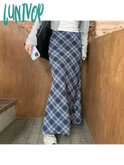 Lunivop Woman Cute Core Skirt New Trend Pleated Aesthetics French Elegance Maxi American Style