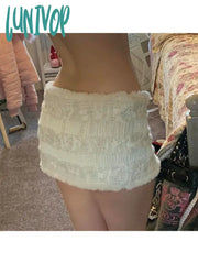 Lunivop Woman Fairy Core Mini Skirt Cute Pleated Coquette Aesthetics A-Line Japanese Fashion Gyaru