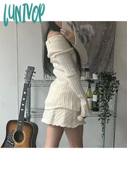 Lunivop Woman Fairy Core Sweater New Trend Pullover Aesthetics Jumper French Elegance Cashmere