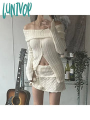 Lunivop Woman Fairy Core Sweater New Trend Pullover Aesthetics Jumper French Elegance Cashmere
