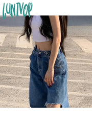 Lunivop Woman Fashion Casual New Design Jeans Ins Bf Style Denim Baddie American Pants Trend Cute