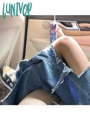 Lunivop Woman Fashion Casual New Design Jeans Ins Bf Style Denim Baddie American Pants Trend Cute