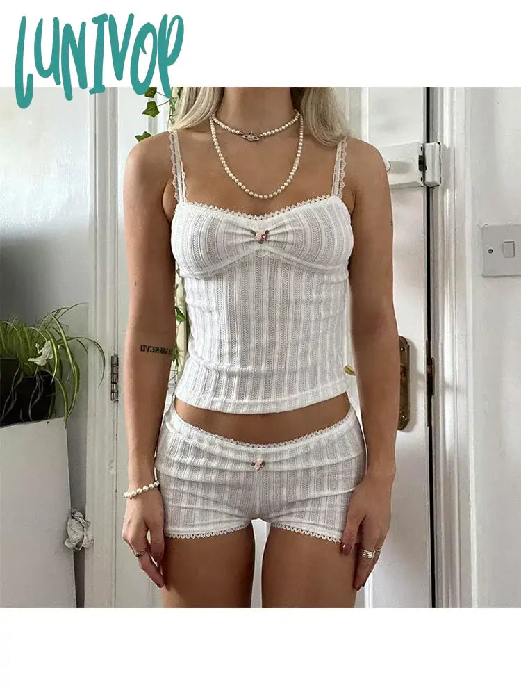 Lunivop Woman Gyaru Corset Kpop Top American Style Halter Aesthetics Camisole Coquette Outfits 2