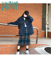 Lunivop Woman Jacket Autumn Cowboy Outwear Aesthetics Kpop American Style Hip-Hop High Street