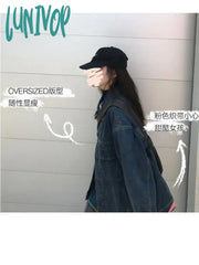 Lunivop Woman Jacket Autumn Cowboy Outwear Aesthetics Kpop American Style Hip-Hop High Street