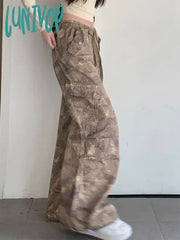 Lunivop Woman Maillard Jeans Goblin Core Denim Baddie Style Pants New Trend Trousers Aesthetics