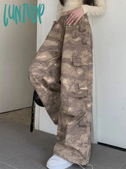 Lunivop Woman Maillard Jeans Goblin Core Denim Baddie Style Pants New Trend Trousers Aesthetics