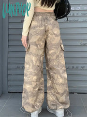 Lunivop Woman Maillard Jeans Goblin Core Denim Baddie Style Pants New Trend Trousers Aesthetics