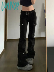 Lunivop Woman Y2K Jeans Dark Academia Denim Pants Japanese Fashion Gyaru Unisex Hip-Hop Tide