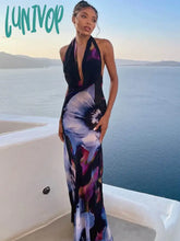 Lunivop Women Elegant Party Club Evening Beach Vacation Mesh Long Dress Summer Clothes Items For