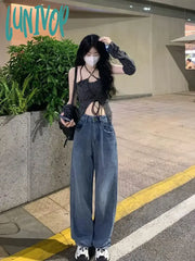 Lunivop Women Halter Camis Corset Top Y2K Sexy Sling Tops Female Summer Fashion Tunic Tanks Lace Up