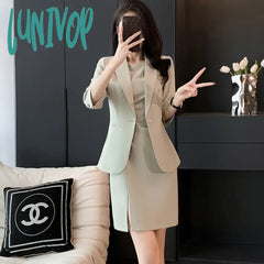 Lunivop Women Spring And Summer New Senior Sense Of Suit Dress Temperament High-End Goddess Model