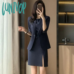 Lunivop Women Spring And Summer New Senior Sense Of Suit Dress Temperament High-End Goddess Model