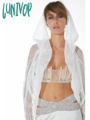 Lunivop Women Summer Sexy Backless Halter Diamonds Flower White Midi Bandage Skirt Set Knitted