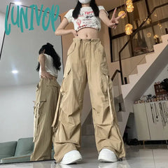 Lunivop Women’s American Casual Cargo Trousers Summer New Style Street Neutral Loose Design