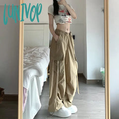 Lunivop Women’s American Casual Cargo Trousers Summer New Style Street Neutral Loose Design