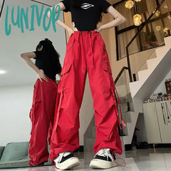 Lunivop Women’s American Casual Cargo Trousers Summer New Style Street Neutral Loose Design