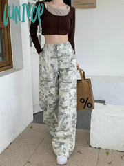 Lunivop Women’s Camouflage Printed High Waist Casual Pants Street Neutral Style Hip-Hop Cool