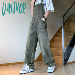 Lunivop Women’s Denim Rompers Vintage Blue Strap Pants Spring Autumn New Chic Fashion Casual