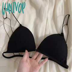 Lunivop Women’s French Style Bra Girl Wrapped Chest Adjustable Shoulder Strap Sexy Single Buckle