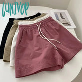Lunivop Women’s High Waisted A-Line Casual Solid Shorts New Summer Street Style Hip-Hop Female