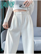 Lunivop Women’s High Waisted Straight Corduroy Suit Pants Autumn Winter New Chic Commuting Style