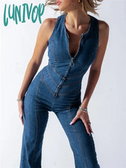 Lunivop Women’s Jumpsuit Bodycon Backless Heart Hollow Out Summer Sexy Sleeveless Slim One-Piece
