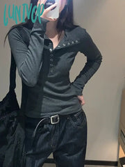 Lunivop Women’s Knitted Sweater Y2K Long Sleeve Pullovers Korean Streetwear Vintage Knit Sweaters