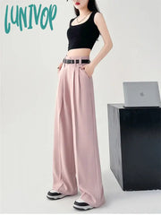 Lunivop Women’s Narrow Suit Wide Leg Casual Pants Fashion Commuter Office Girl Temperament Female