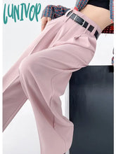 Lunivop Women’s Narrow Suit Wide Leg Casual Pants Fashion Commuter Office Girl Temperament Female