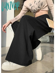 Lunivop Women’s Suit Wide Leg Casual Narrow Pants Fashion Commuter Office Girl Temperament Female