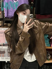 Lunivop Y2K Aesthetic Punk Vintage Trendy Solid Women’s Coats Sweet Cool Streetwear Fashion