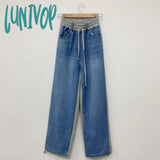 Lunivop Y2K Splice High Waist Drawstring Inset Slim Casual Pants Clothes Cargo Pants Women