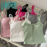 Lunivop Y2K Women’s Tops Backless Crop Top Sleeveless Cute Knitted Tank Summer Cropped Vest