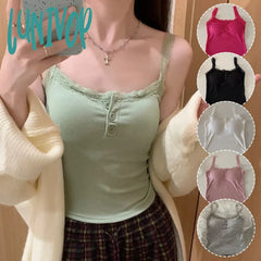 Lunivop Y2K Women’s Tops Backless Crop Top Sleeveless Cute Knitted Tank Summer Cropped Vest