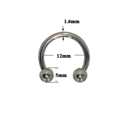 Lunivop 1PC Stainless Steel Big Size Straight Barbell Rings Curved Banana Penis Tragus Large Horseshoe Rings Ear Piercing jewelry