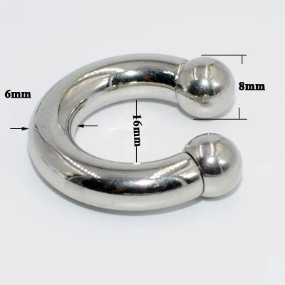 Lunivop 1PC Stainless Steel Big Size Straight Barbell Rings Curved Banana Penis Tragus Large Horseshoe Rings Ear Piercing jewelry