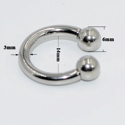 Lunivop 1PC Stainless Steel Big Size Straight Barbell Rings Curved Banana Penis Tragus Large Horseshoe Rings Ear Piercing jewelry