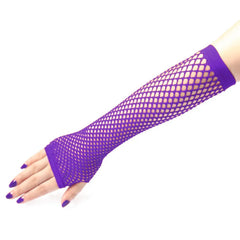 Lunivop Women Fashion Neon Fishnet Fingerless Long Gloves Leg Arm Cuff Party Wear Fancy Dress for Womens Sexy Beautiful Arm Warmer