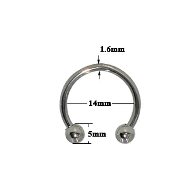 Lunivop 1PC Stainless Steel Big Size Straight Barbell Rings Curved Banana Penis Tragus Large Horseshoe Rings Ear Piercing jewelry