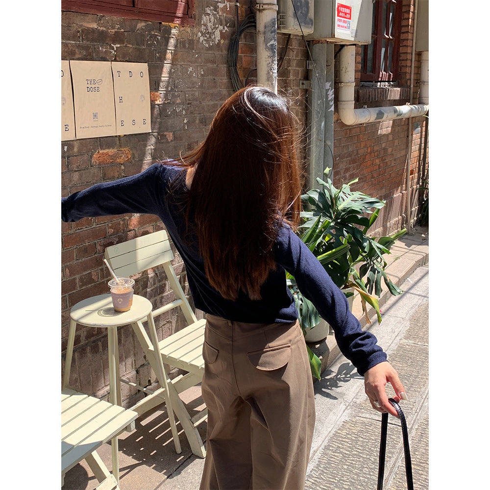 boy outfits Fall 2024 Maillard Retro Casual Pants Women's American-Style Wide-Leg Pants Women's Zd8051
