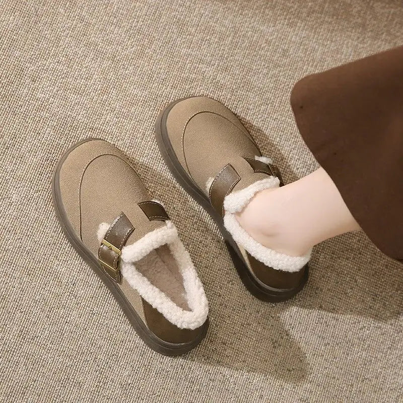 Lunivop Autumn Winter High Quality Women Shoes Casual Flat Shoes Women Moccasins Soft Loafers Fashion Warm Plush Slip on Cotton Shoes