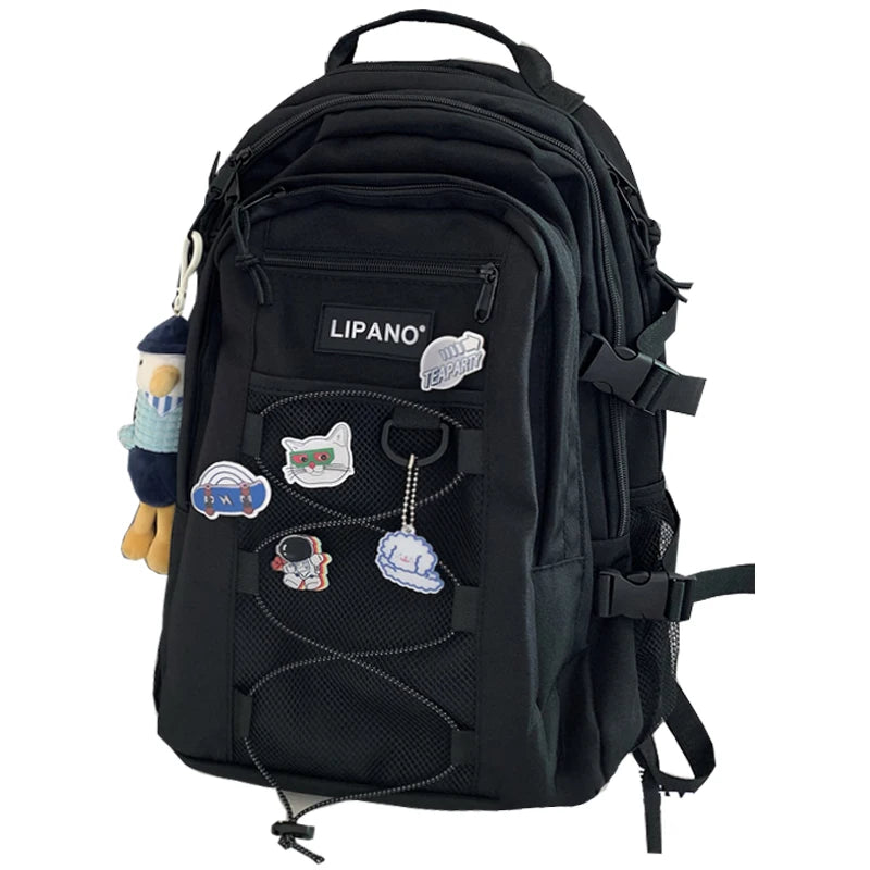 Lunivop  Large Capaci ex Harajuku Sle Bapa Korean Faion oulder Bag Water Resistant Casual Travel Bapa for Men And ...